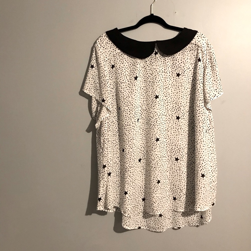 Torrid star print Peter Pan collar blouse size 4x